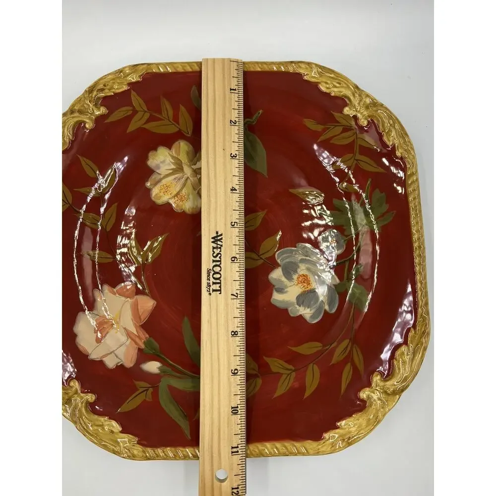 Raymond Waites Crimson Garden‎ by Certified Int Dinner Plate Red Replacement